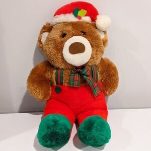 VINTAGE plush Christmas teddy bear